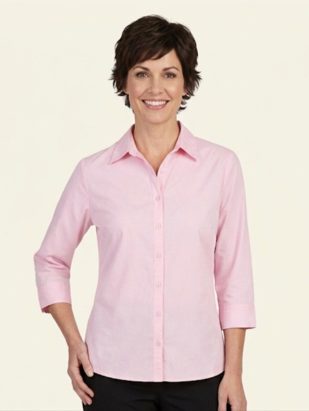 Pink wrinkle free shirt top medium 12